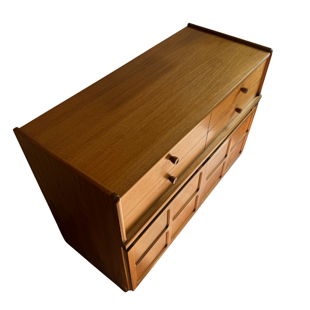 Mid Century Nathan Teak Square Sideboard