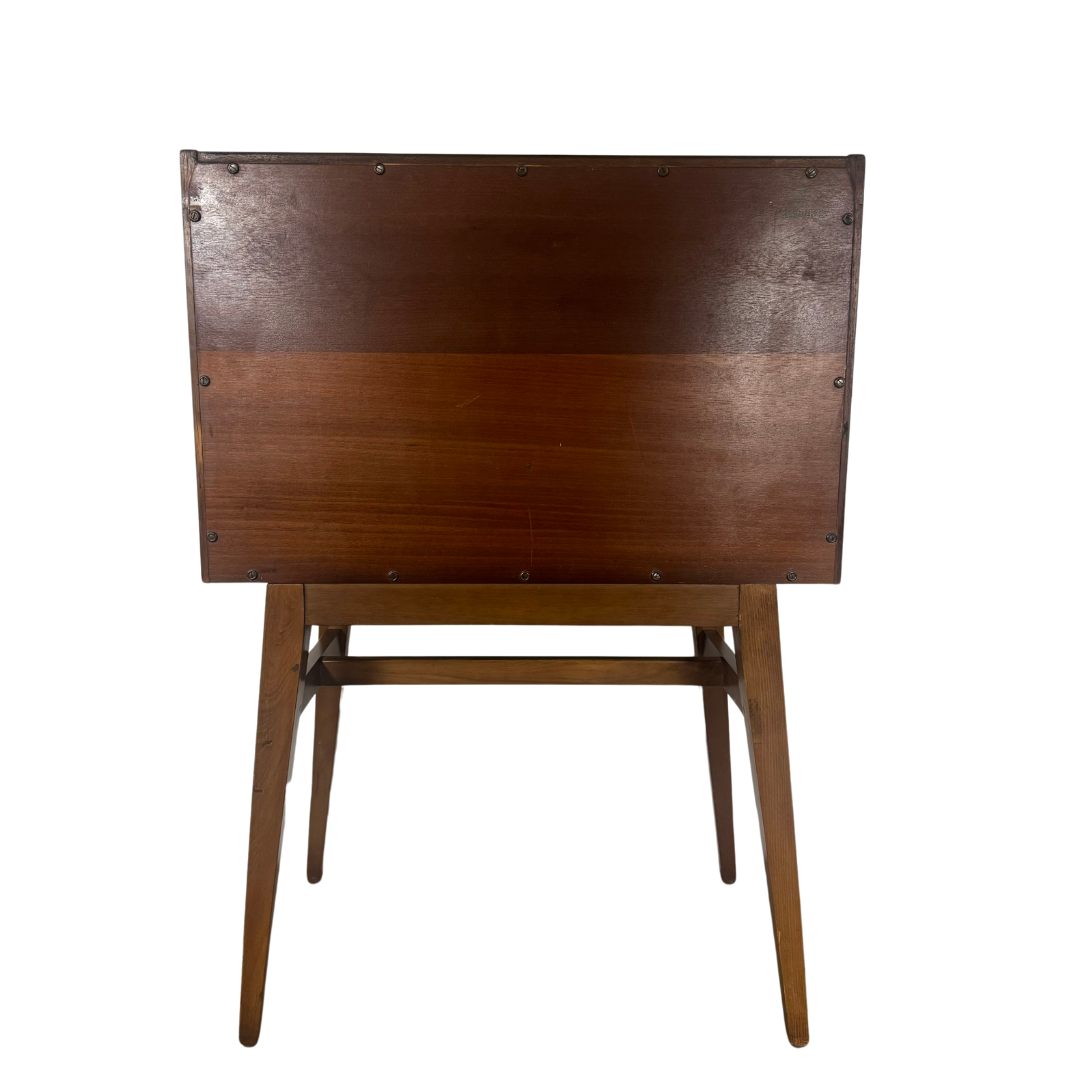 Vintage Beautility Walnut and Teak Secretary Desk