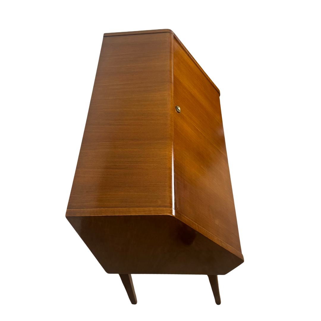 Vintage Beautility Walnut and Teak Secretary Desk