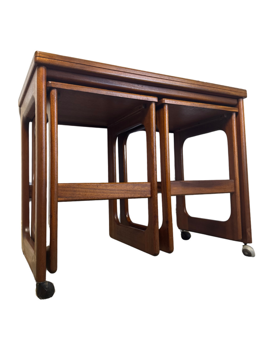 Mid-century McIntosh Triform Teak Nest of Tables, 1960s