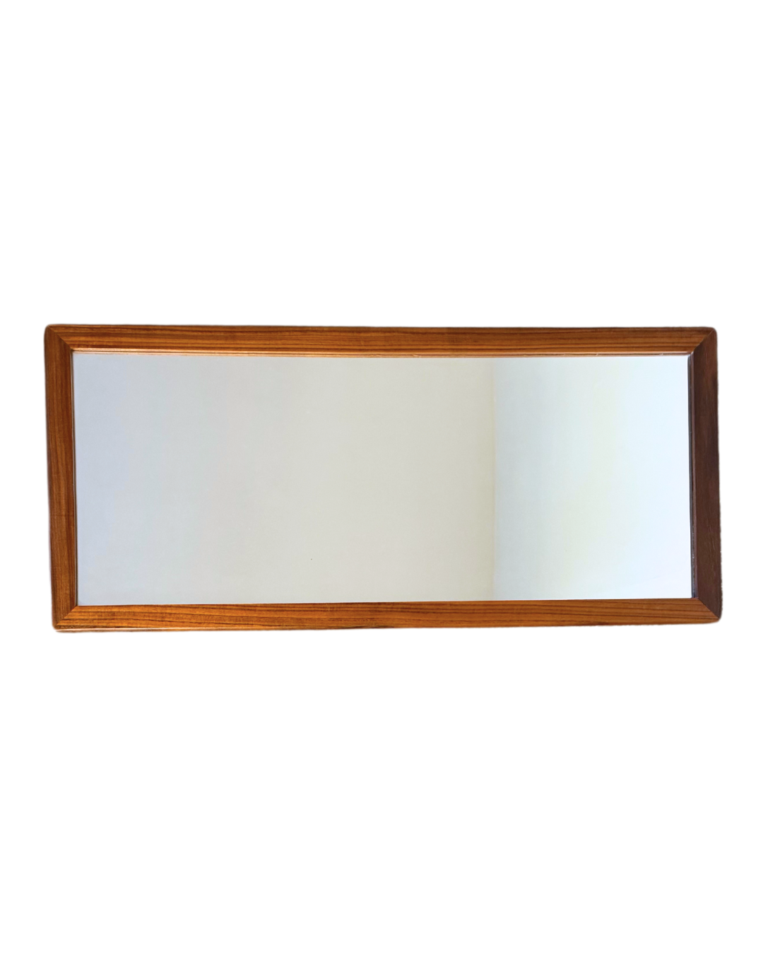 Mid-Century Danish Style Rectangular Teak Wall Mirror, 1960s/1970s