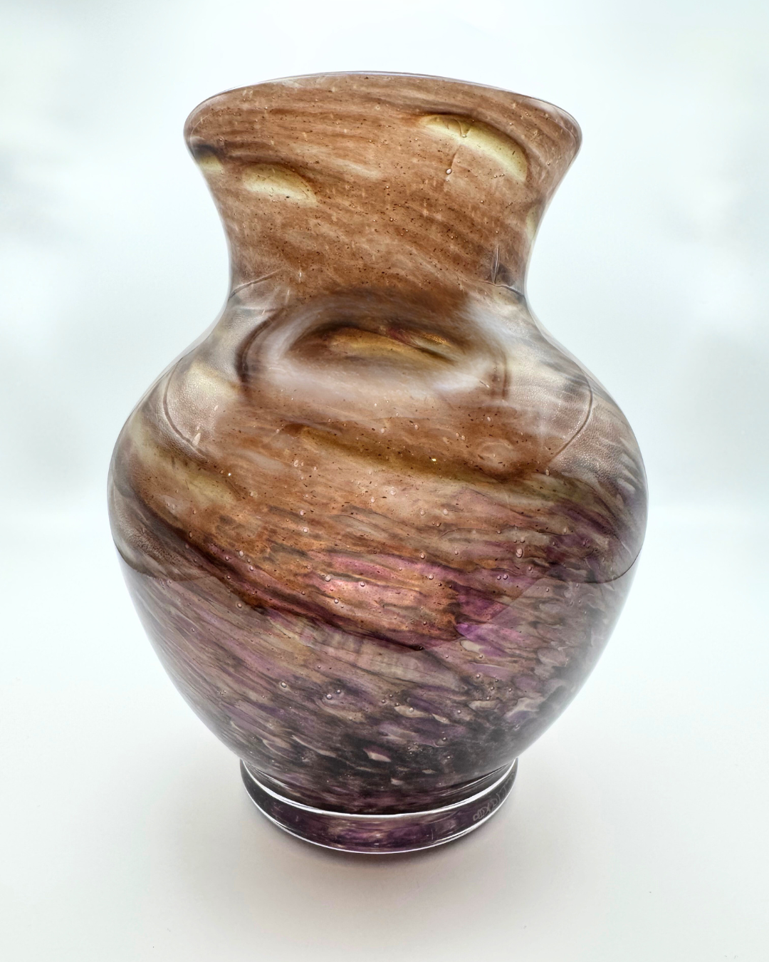 Peter Holmes Signed Scottish Borders Art Glass Vase, 2015