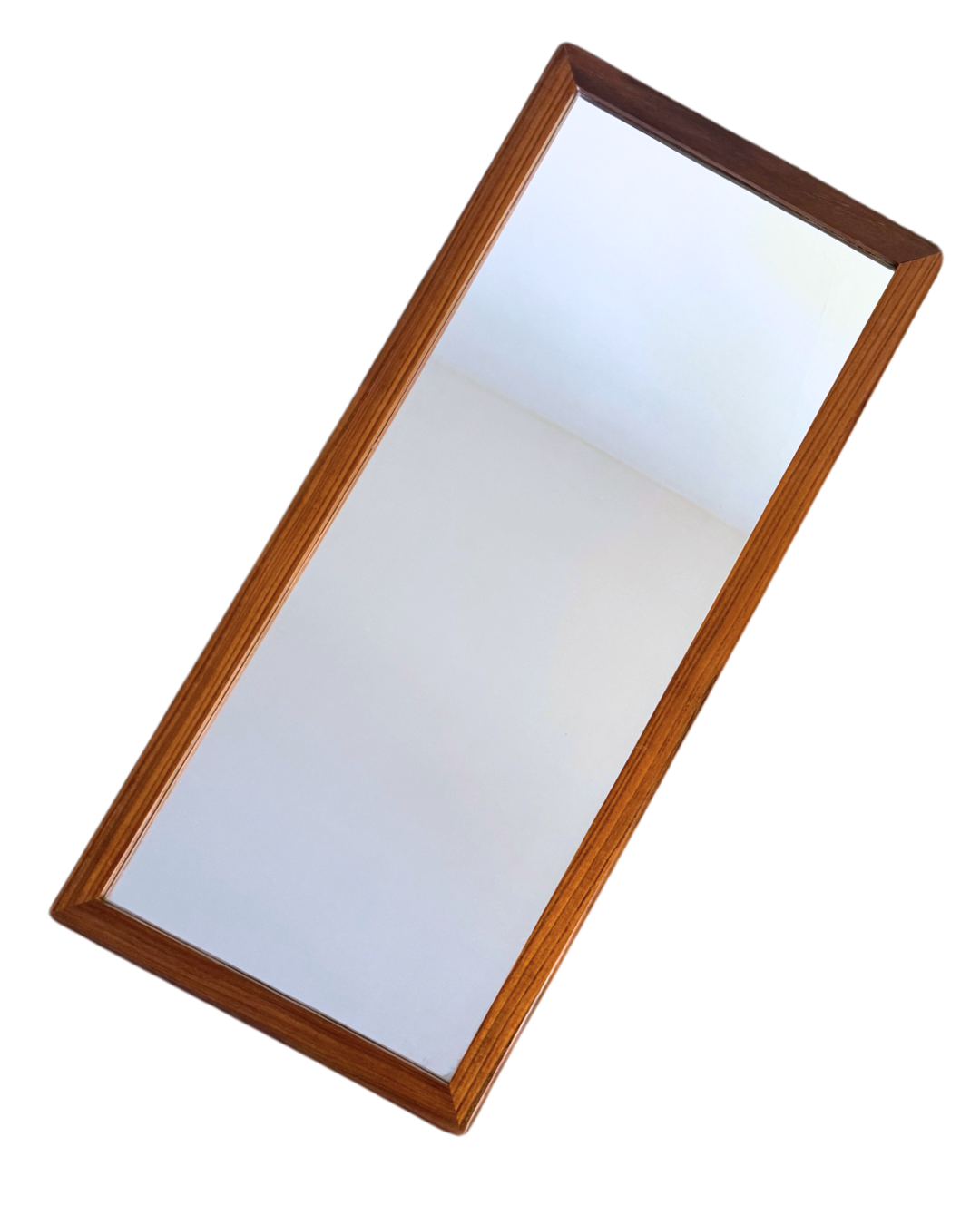 Mid-Century Danish Style Rectangular Teak Wall Mirror, 1960s/1970s