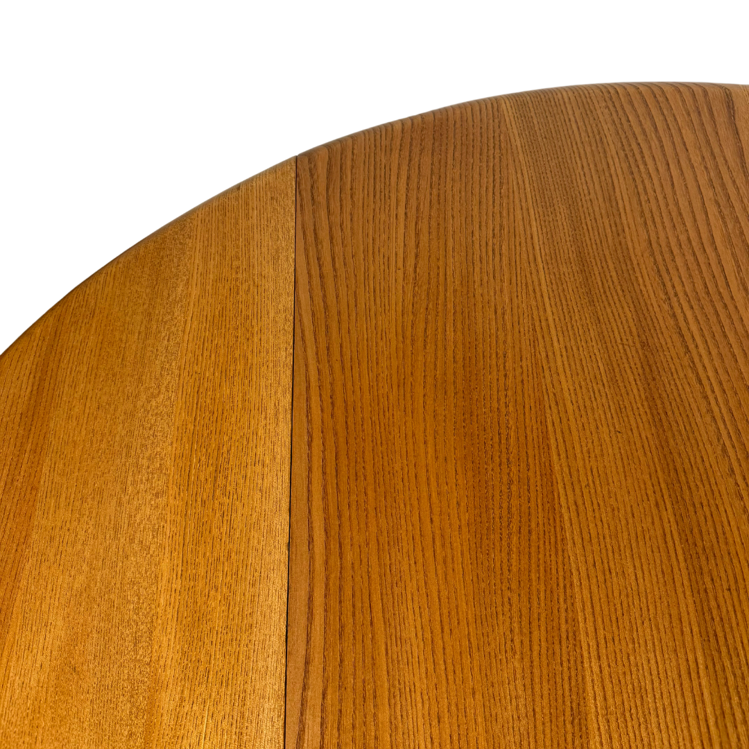 Ercol Windsor Model 384 Mid Century Elm Drop Leaf Dining Table