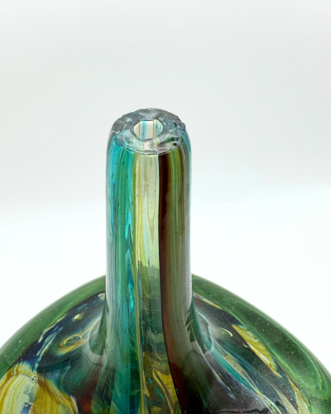 Mdina Tiger Cube Vase Signed by Eric Dobson, 1977