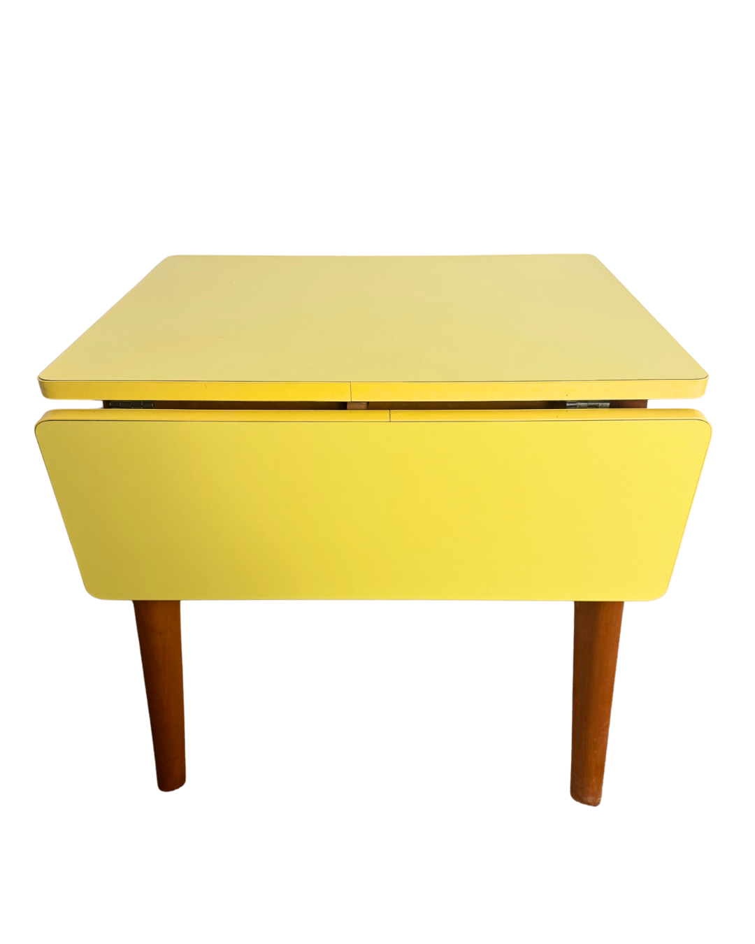 Mid-Century Yellow Formica Top Dropleaf Table, 1960s