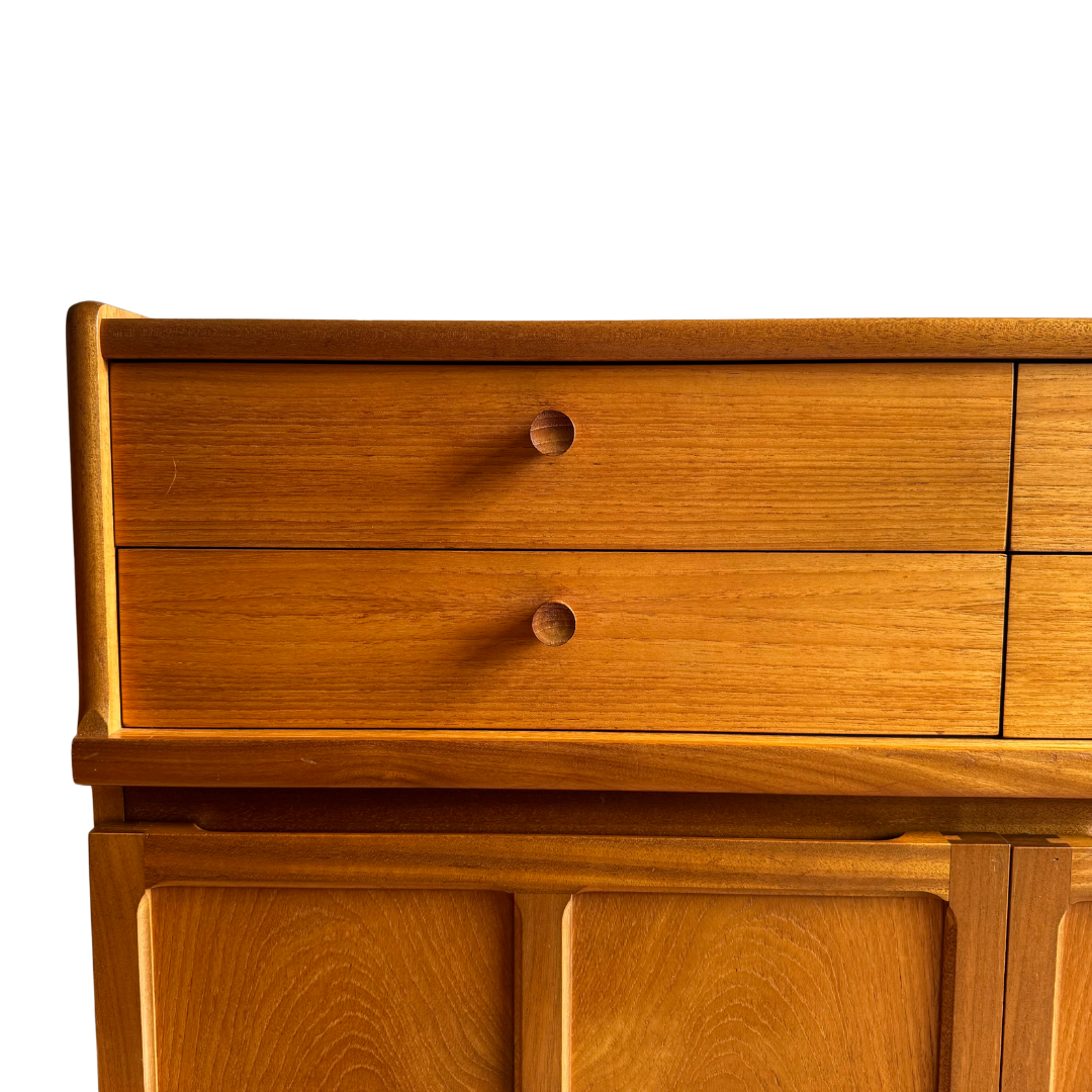 Mid Century Nathan Teak Square Sideboard