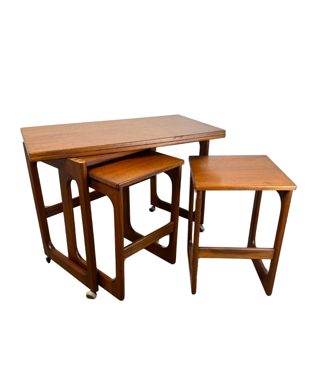 Mid-century McIntosh Triform Teak Nest of Tables, 1960s