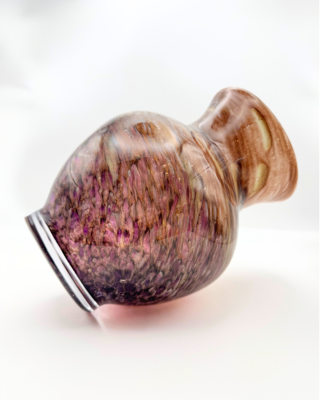 Peter Holmes Signed Scottish Borders Art Glass Vase, 2015