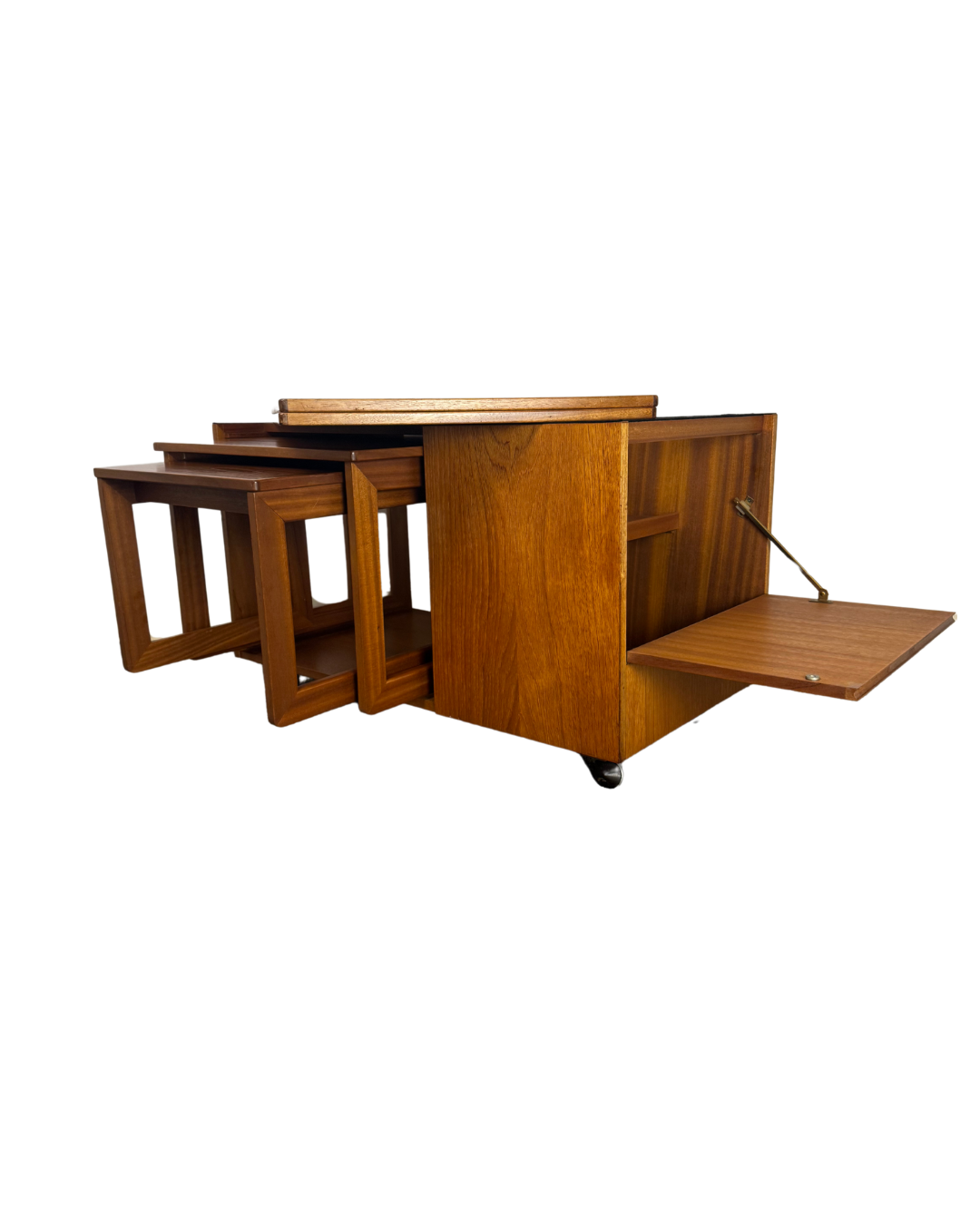 Mid-Century McIntosh Tristor Occasional Tables with Storage. 1960s
