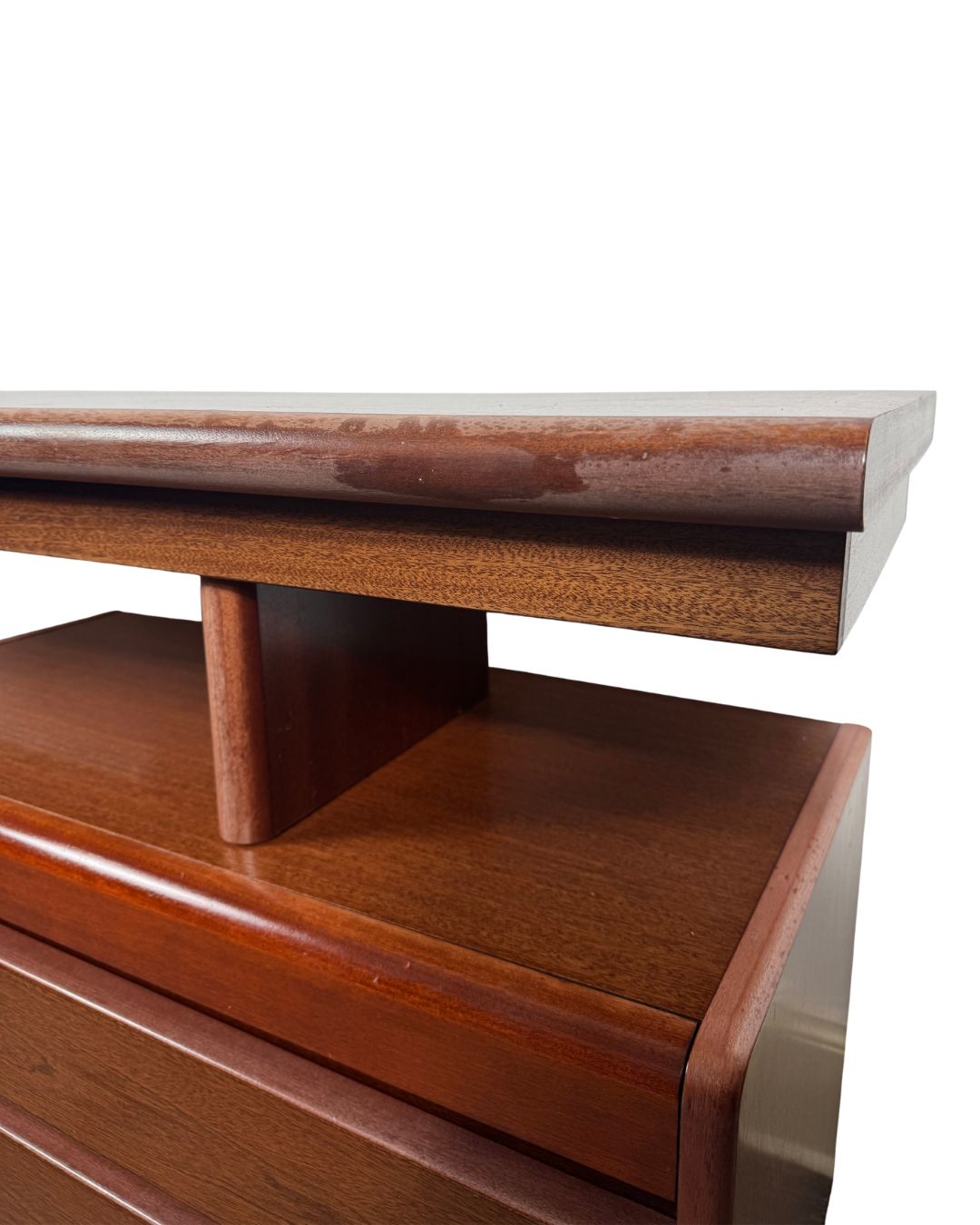 Mid-Century Moser Cherry Wood Veneer Desk, 1970s
