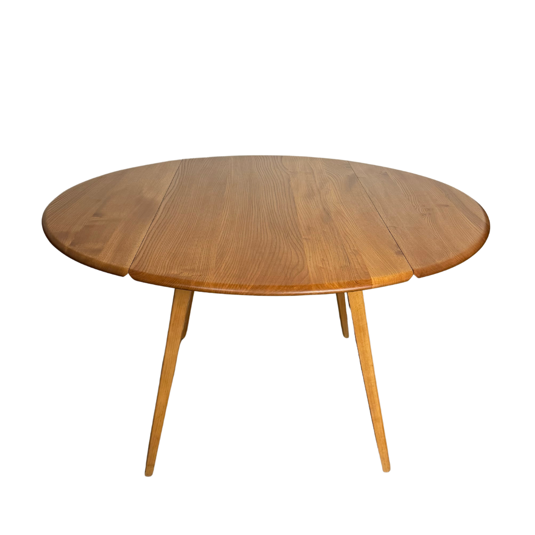 384 Table Ercol Windsor Model 384 Mid Century Elm Drop Leaf Dining Table ...
