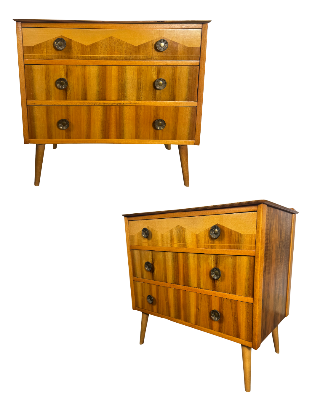 Mid-Century British Teak Chest of Drawers by Berget, 1950s