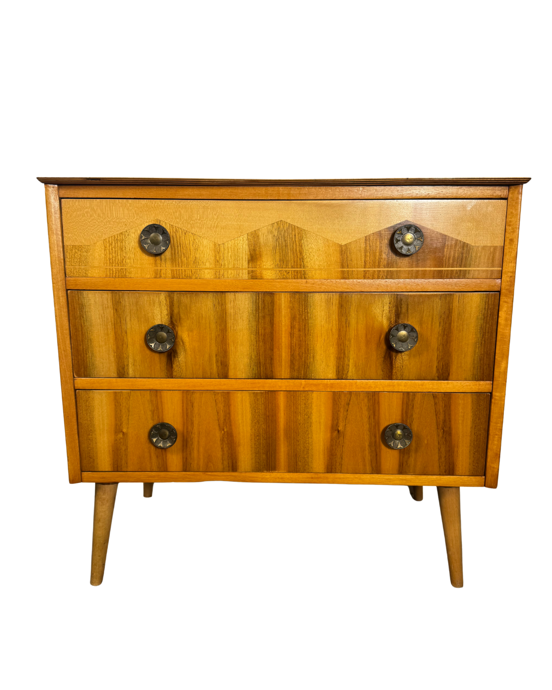 Mid-Century British Teak Chest of Drawers by Berget, 1950s
