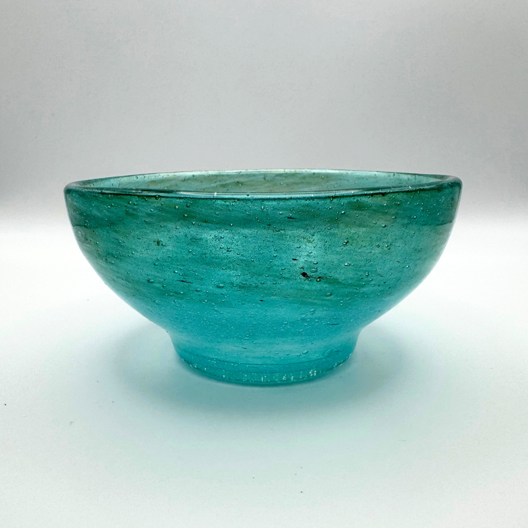 Small Vasart Turquoise Bowl, 1950's