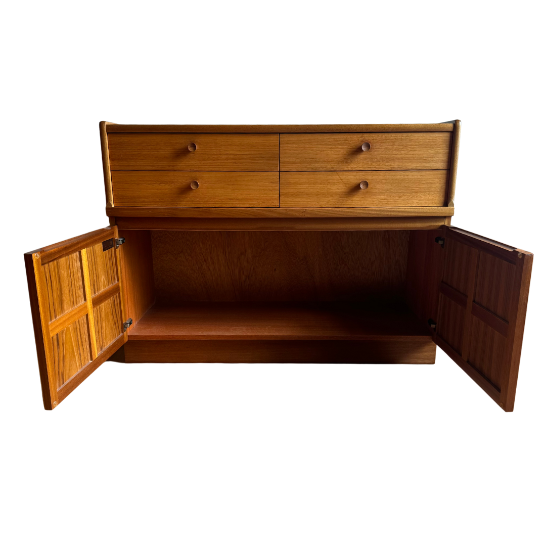 Mid Century Nathan Teak Square Sideboard