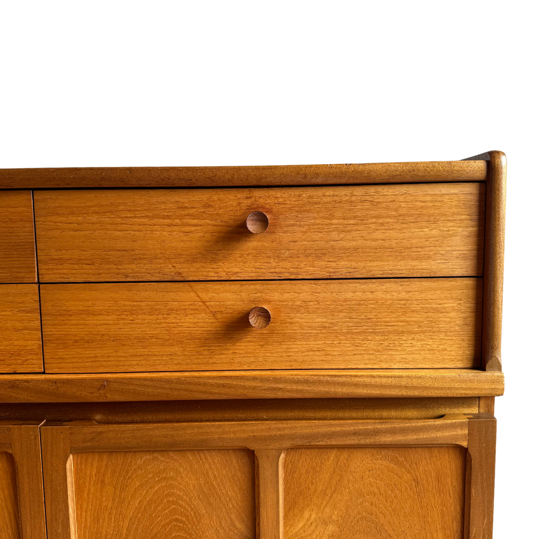 Mid Century Nathan Teak Square Sideboard