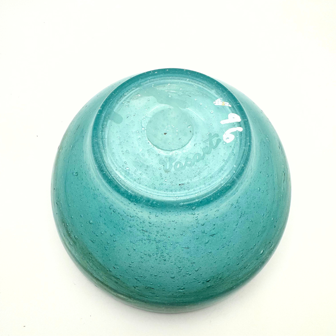 Small Vasart Turquoise Bowl, 1950's