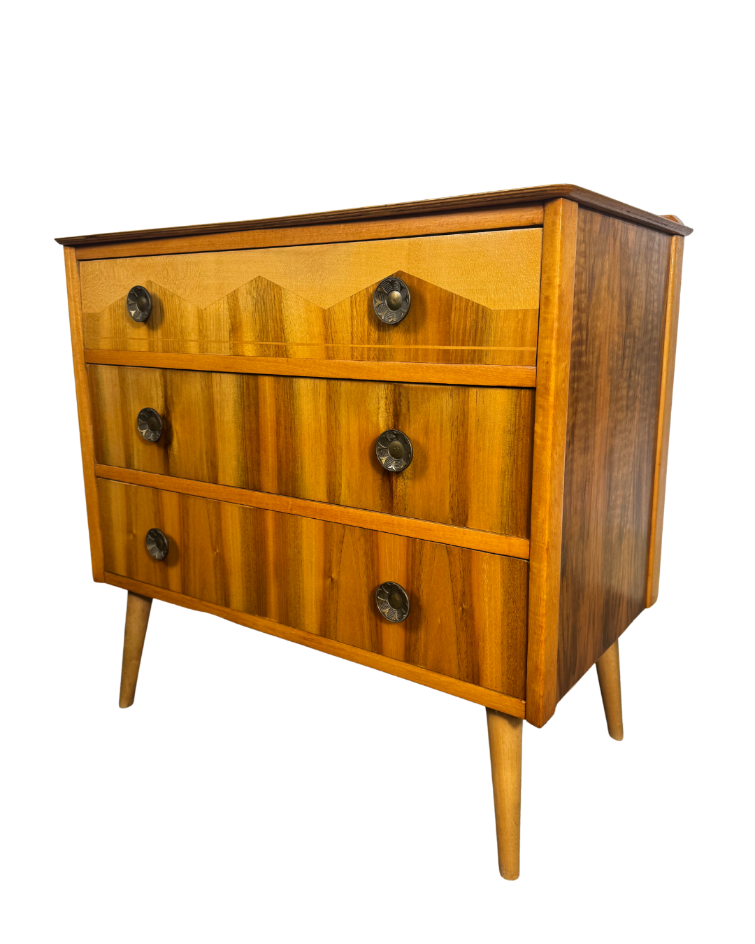 Mid-Century British Teak Chest of Drawers by Berget, 1950s
