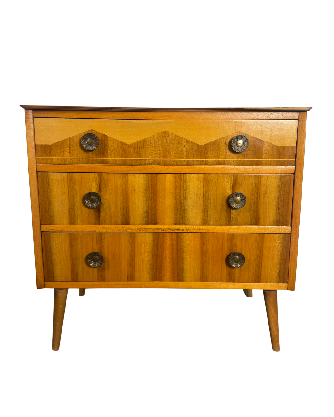 Mid-Century British Teak Chest of Drawers by Berget, 1950s