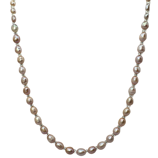 Baroque Pearl & Glass Bead 16" Necklace